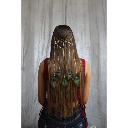Peacock Feather Hair Hanging