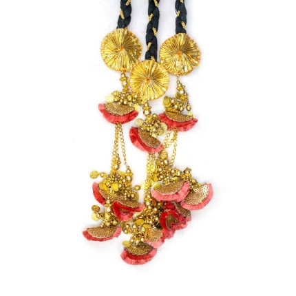 Balraj Parandi With Peach Beads And Tassels