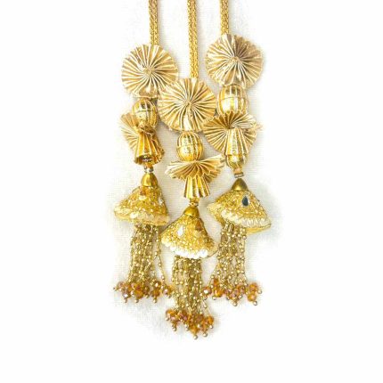Veer Small Parandi With Gold Beads And Tassals