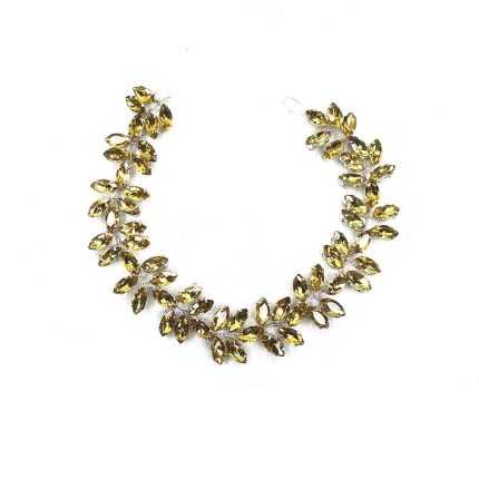 Scarlett Diamond Leaf Flower Big Hair Broch